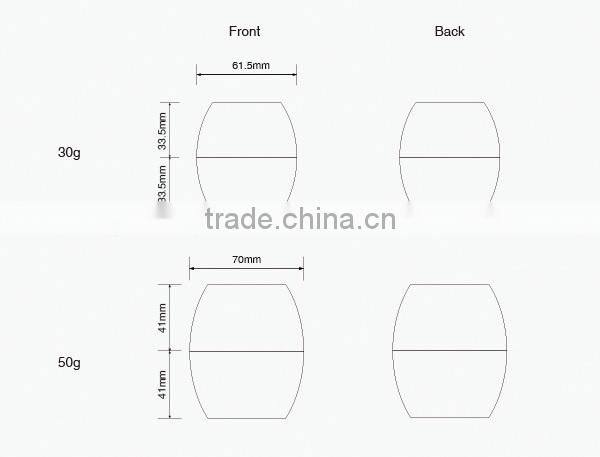 2015 New Design Luxury Double Wall Cosmetic Plastic Jar for Skin Care Cream Bottle