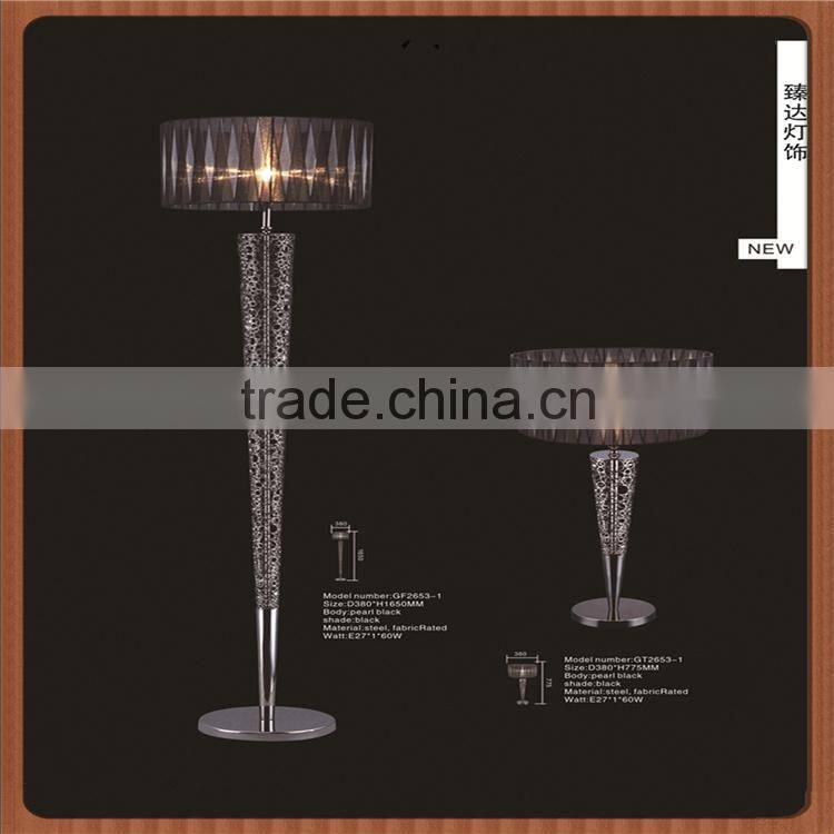 pearl black metal led table decoration lamp