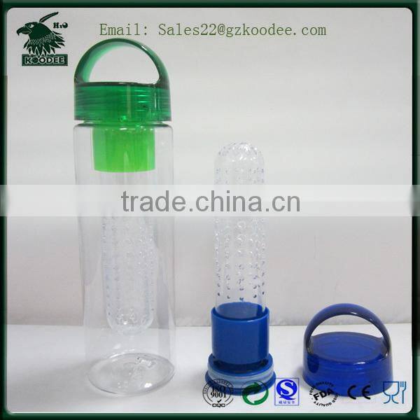 plastic drinking water bottle with fruit infuser