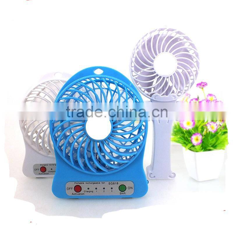 Colorful Promotional gift plastic mini table fan,hand fan for Travel