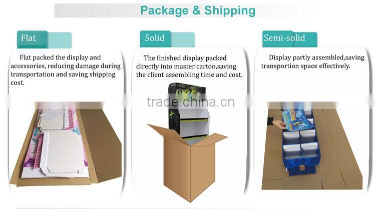 Advertising magazine custom full color cardboard floor display stands