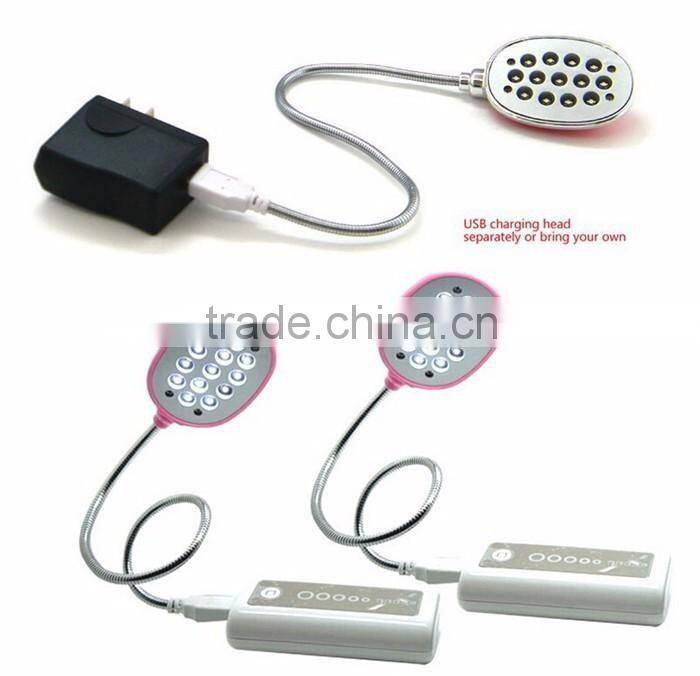 Ultra Bright USB 13 LED 13LED Light Lights Lighting Powered Flexible White Reading Lamp for Laptop Power Bank Mobile Charger Com