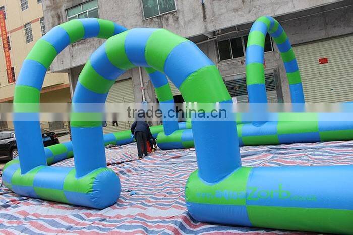 Popular inflatable go karts race track,inflatable track race for zorb ball game