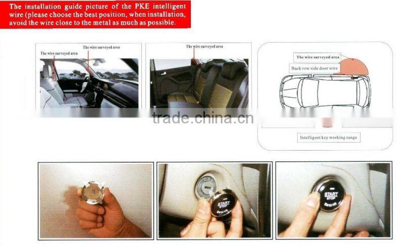car smart Key start stop push button with Remote&PKE Passive Keyless Entry for universal car