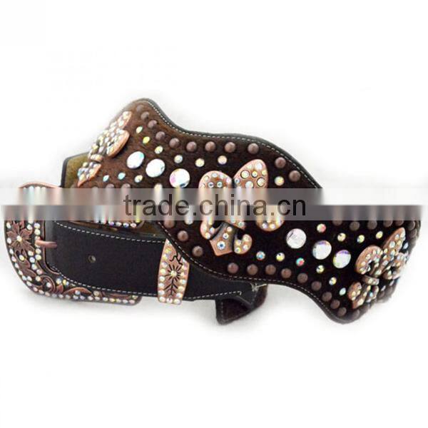 Wholesale Women's Rhinestone Studs Megaphone Cheer Belts