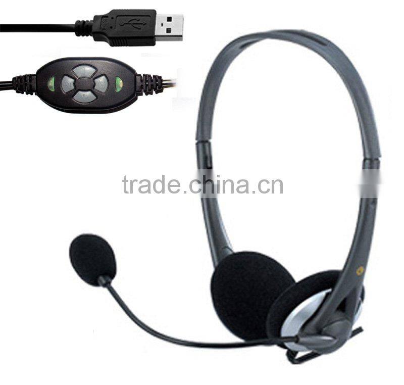 Dual Stereo computer USB Headset