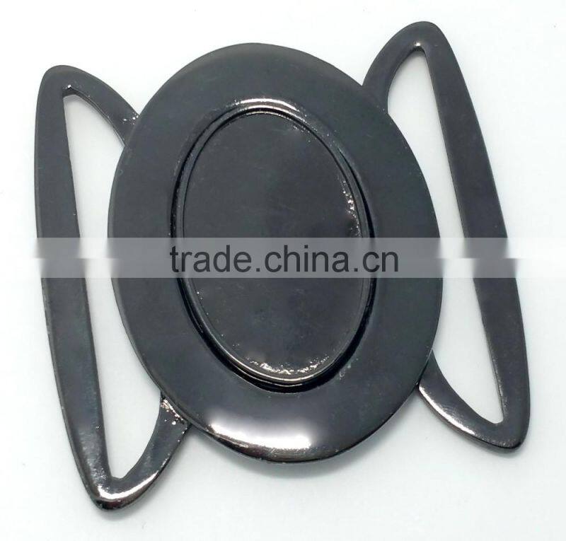 oval shape metal buckle locking metal buckle waist metal buckle