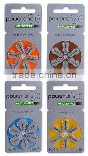 Good Quality hot sale Hearing Aid Zinc Air mercury free Battery power one battery size 13A
