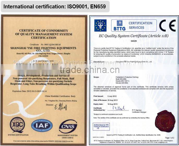 Leather CE approved industrial Fire fighting gloves