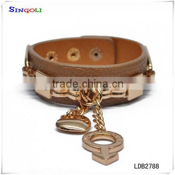 Leather tassel bracelet white leather bracelet LDB2773