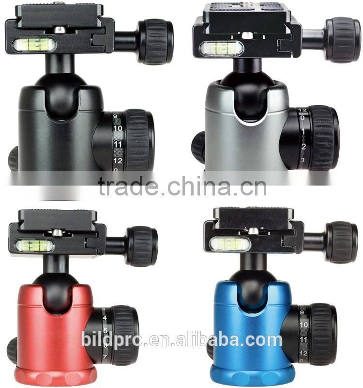 Professional Tripod Head Colorful Camera Tripod Ball Head 36mm Diameter PH-254K