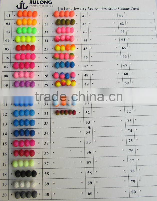 10mm Sales of neon color glass rondelle bead BZ025