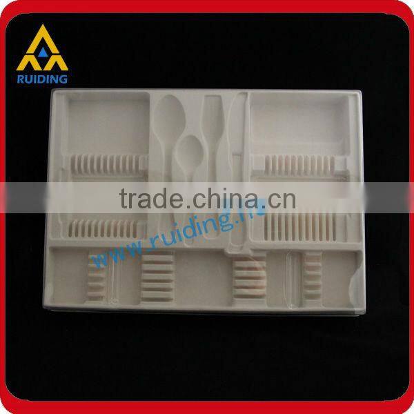 custom flocked plastic sample tray