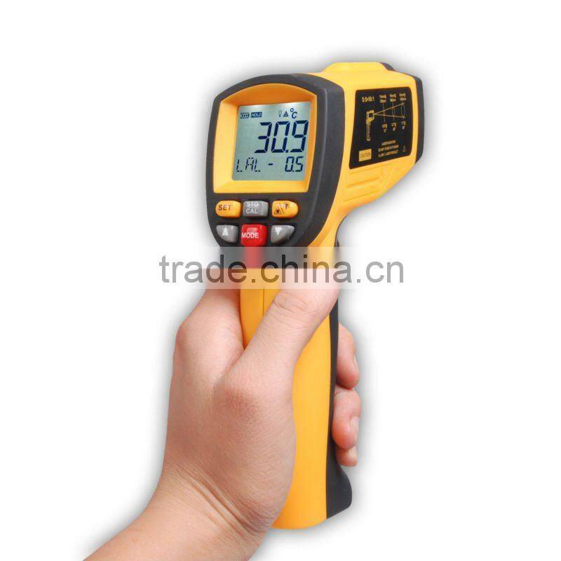 50:1 Non-contact Pyrometer -18~1350 C 0~2462 F 0.1~1EM IR Infrared Thermometer