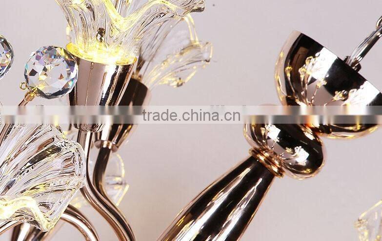 LED Modern K9 Clear Crystal Ceiling Light Pendant Lamp Chandelier Lighting