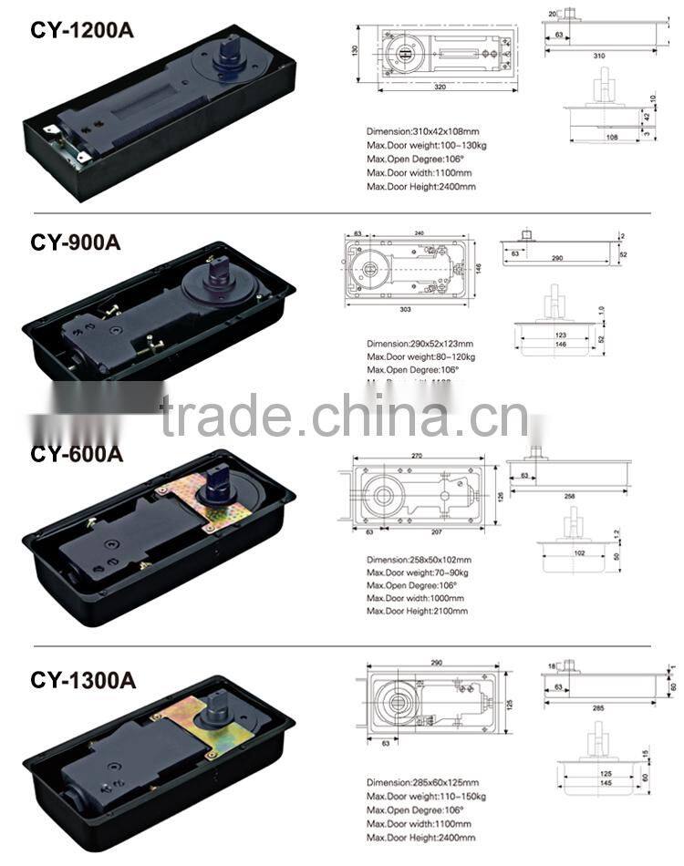 Wholesale China Factory Premium Glass Door Floor Hinge