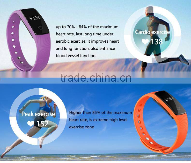 LED Smart Watch Sports pedometer Smartwatch Wrist Band IP67 Waterproof automatic heart rate ID107