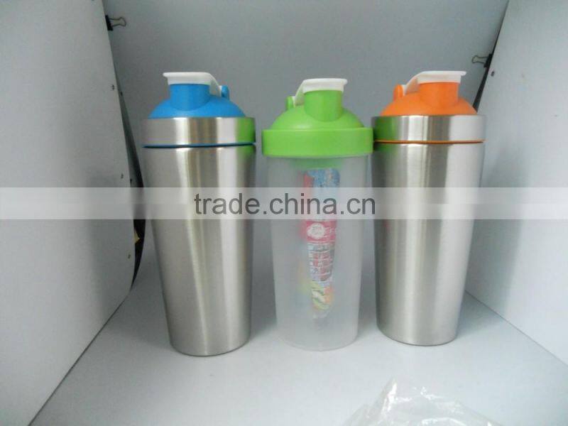 2016 New Design Stainless Steel Shaker Sport Cup Protein Powder Shaker