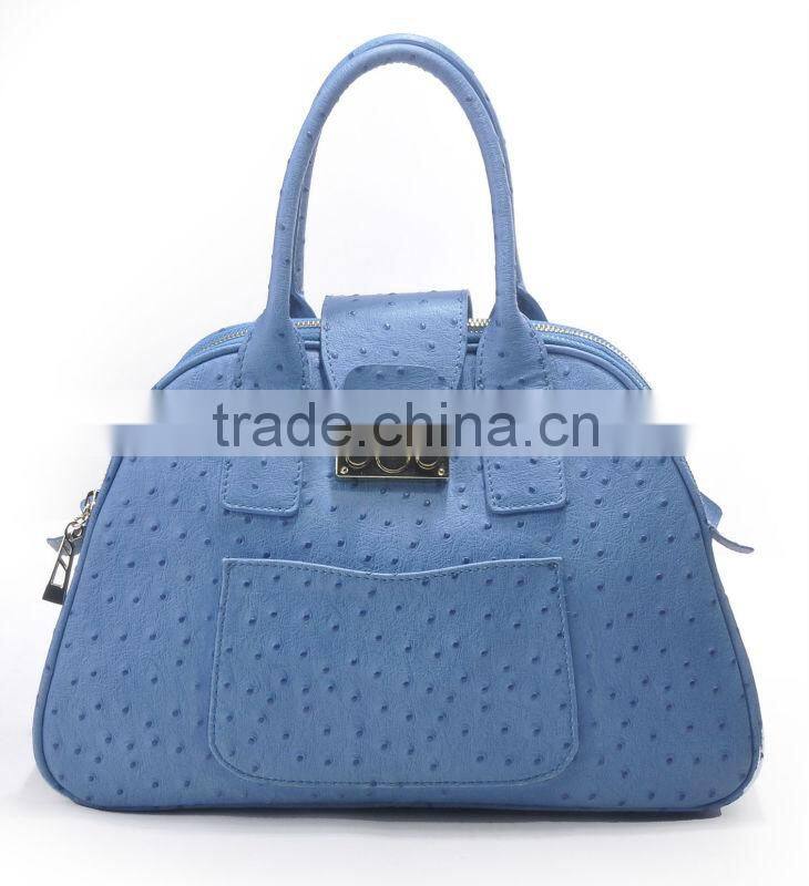 High quality genuine leather handbag with snake