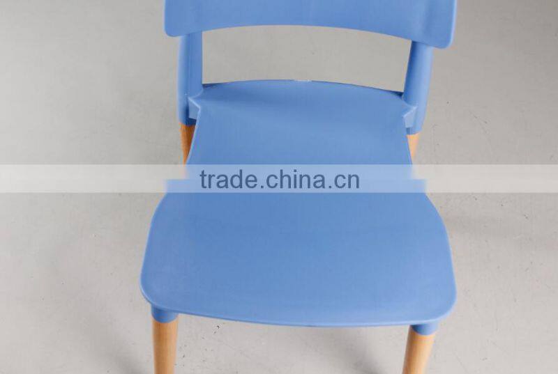colofurl heavy-duty plastic armless dining chairs with wood frame 1561b