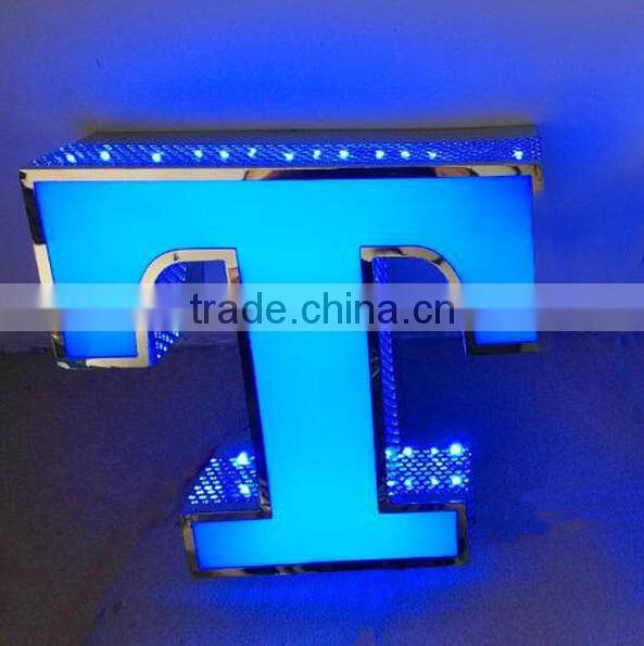 3d outdoor led punching mounting channel sign