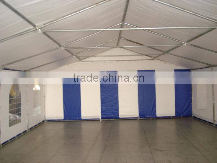 High quality Easy set 6 x 12 m white/blue PVC wedding party tents, event tents, gazebo, carports with sidewalls