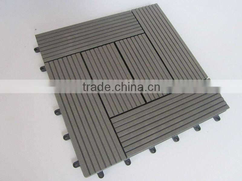 eco-friendly Creative easy to install exterior/interior wood plastic composite/WPC DIY tile