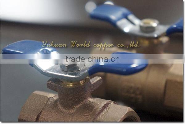 WD-1105 Bronze Ball Valve Single Union Ends With Drain