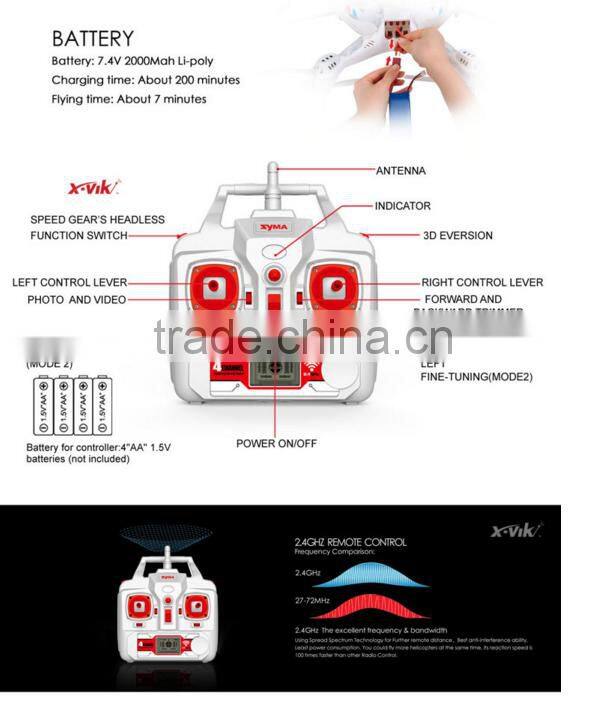 Syma X8C 2.4G with high camera RC drone hot selling quadcopter