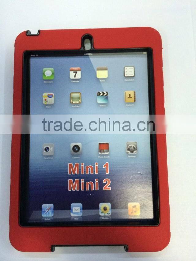 silicon with pc design for ipad mini case