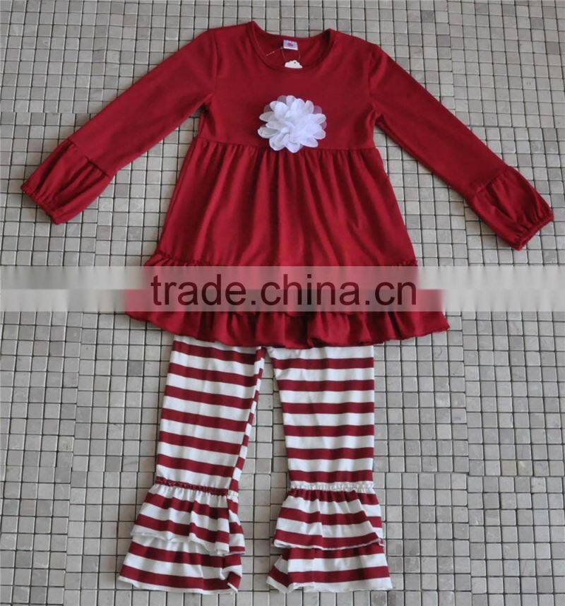 2016 New Arrival Winter Fall Baby Clothing Pumpkin Tops Ruffle Pants Halloween Outfits