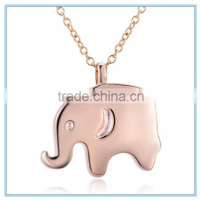 charm gold elephant pendant delicate necklace