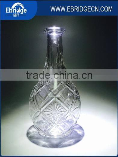 new product customized design eco-friendly decorative fancy water vodka glass bottle