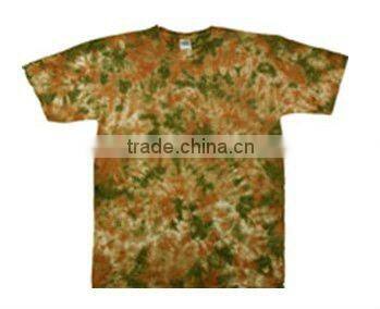 Fashion cotton tie dyed clothing t shirts pants with printing