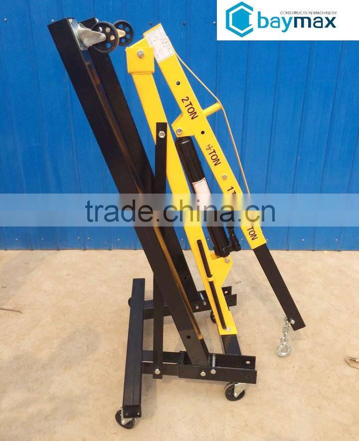 Portable 2t Folding Hydraulic Cherry Picker Shop Crane