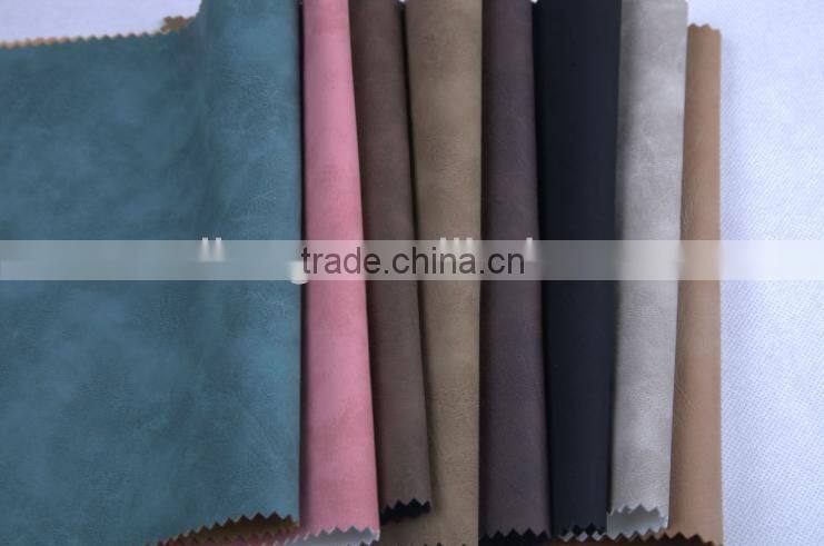 Colorful yangbuck pu leather for pu leather shoes