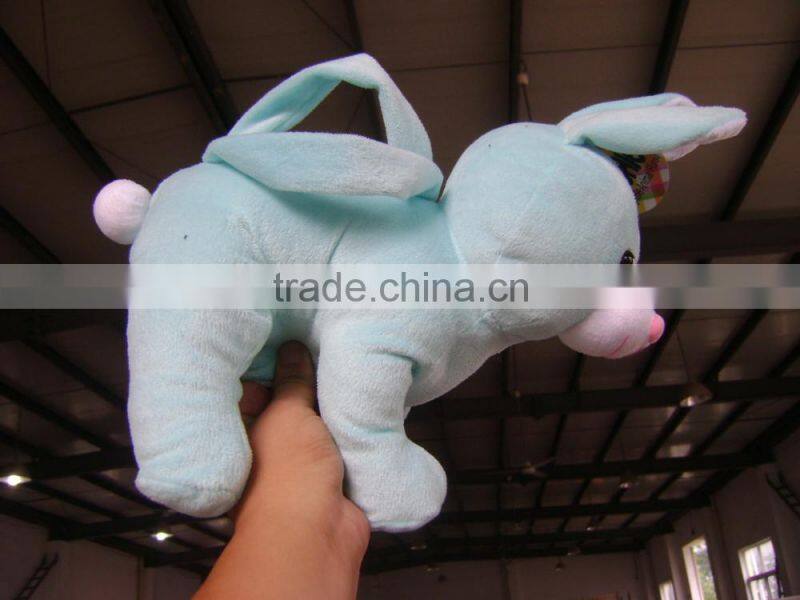 30cm promotional customzied stuffed plush frog animal shape handbag toy with handgrip