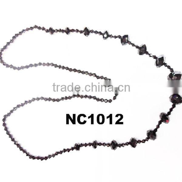 statement crystal necklace with magnetic clasp