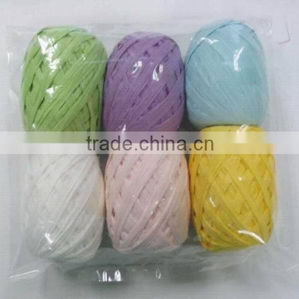 HOT SALE 3 Lanes Paper Raffia Ribbon Spool, Paper Cord for Present Wrapping Decorations