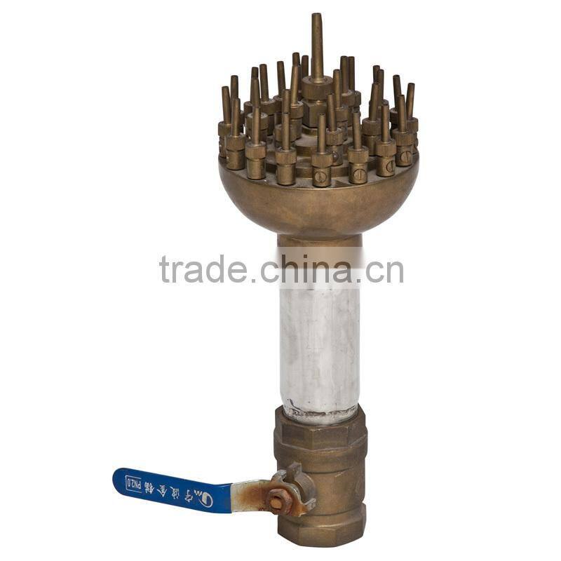 Flower fountain nozzle show in the pond and lake nozzle fountain