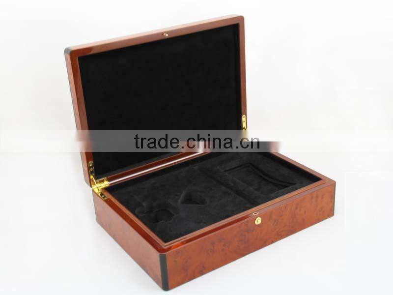Wooden Gift Box With Black Foam Insert