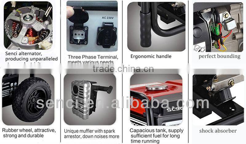 13 HP 4.5KW/4.2KW SC5000-III 60HZ/50HZ electric generator 5kw