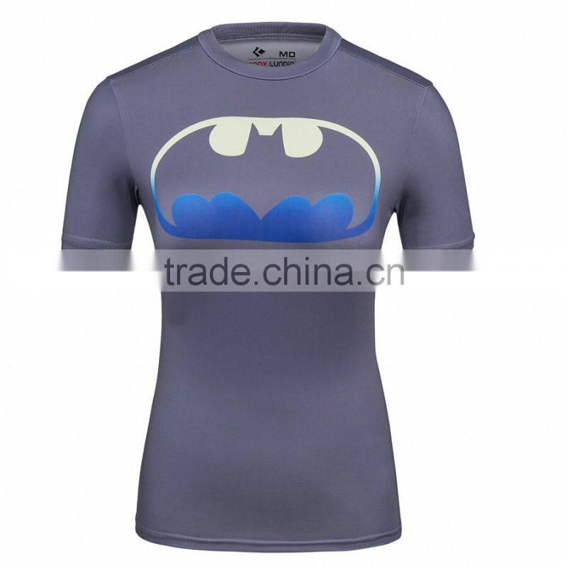 Women Avengers Dawn Of Justice Bat-man Vs Superman/Captain America/Wonder Women T Shirt Fitness Tee Tops