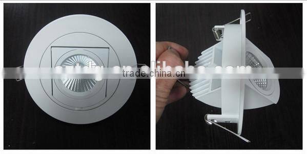 Commercial COB 7w 10w 12w led recessed swivel downlight