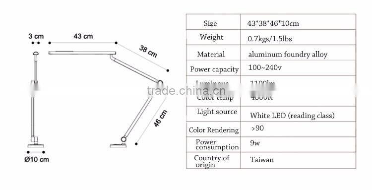 TCT WORKSTATION TL2001CW LED modern table lamp