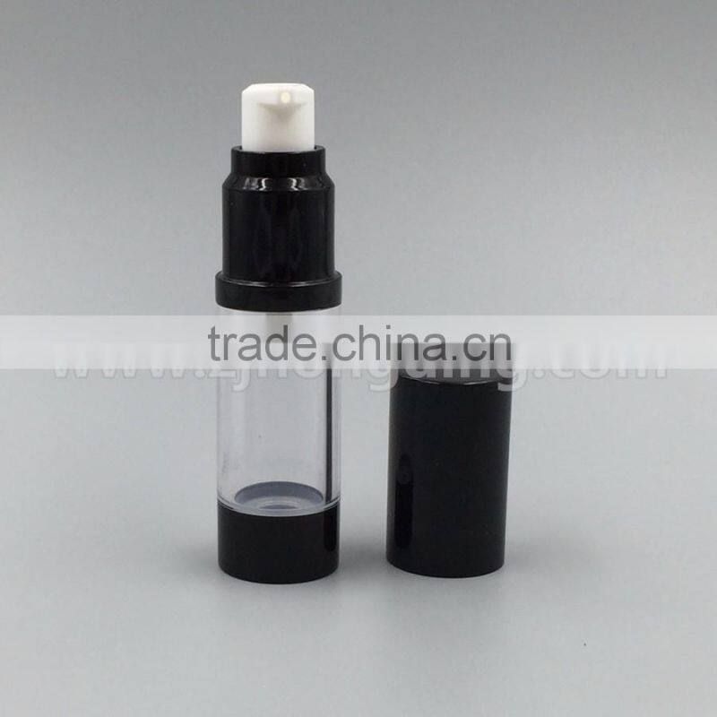 2016 best quality wholesale hot stamping white/silver/black pp airless 30ml spray bottle