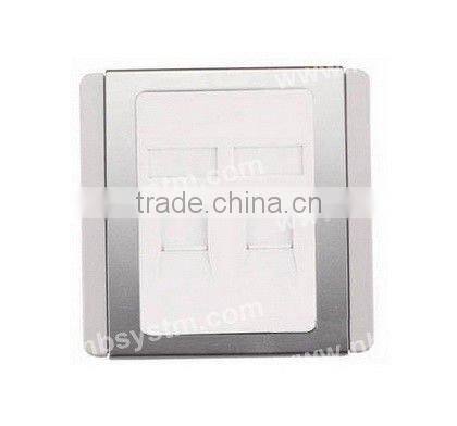 86type 2ports with silver frame