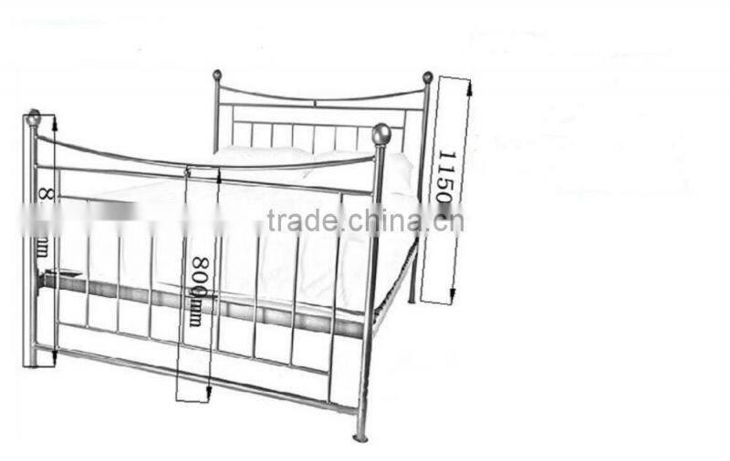 Contracted European style cheap unfold iron beddesigner stainless steel bed