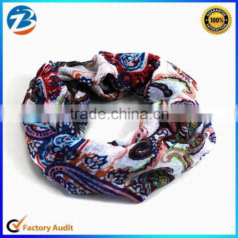 Cheap Fashion Plain Color Viscose Cotton Loop Scarf for Lady