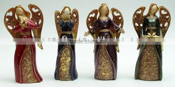 christmas decoration ceramic nativity in wing figurine
